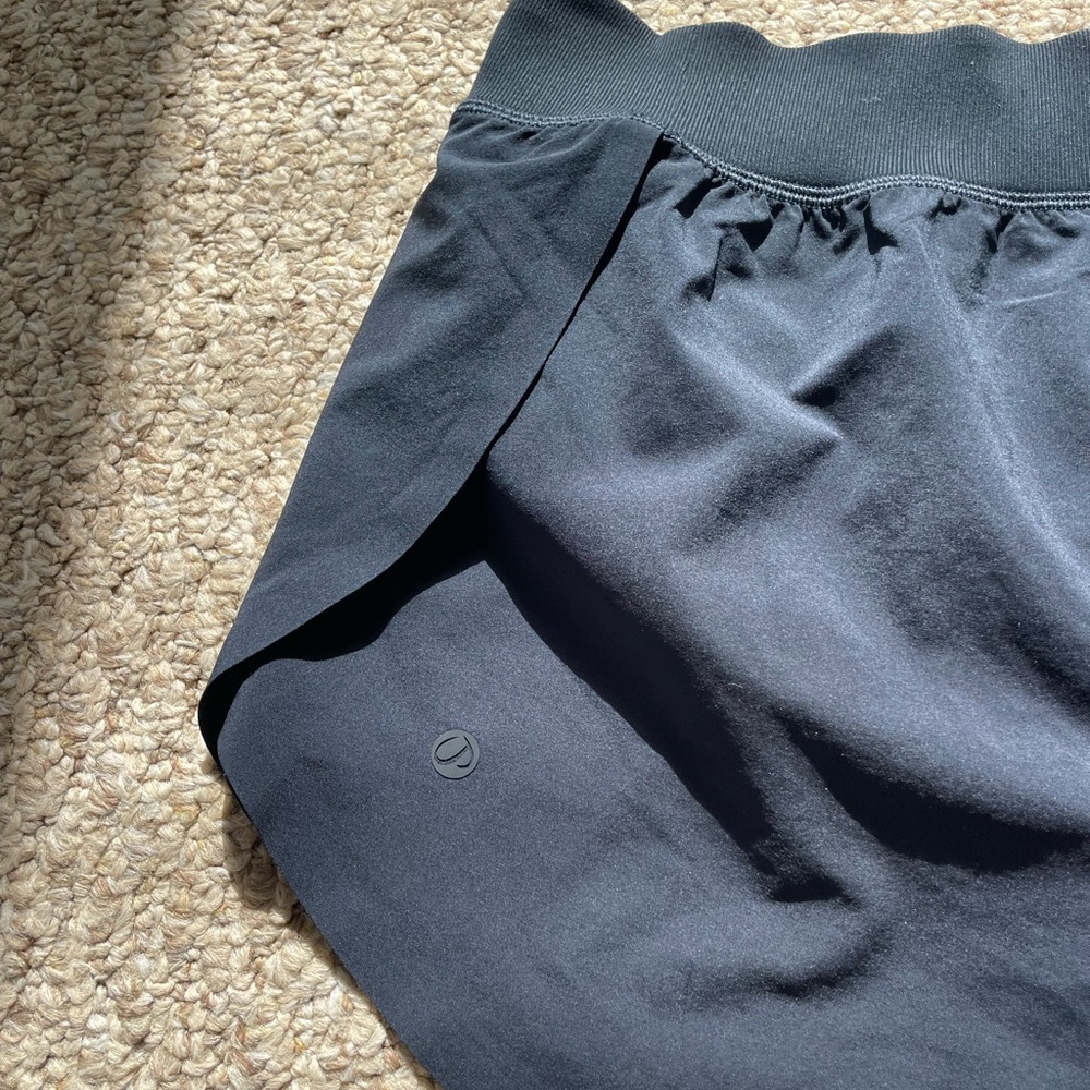 CRZ Yoga True Navy Mid-Waisted Dolphin Athletic Shorts - Picture 9 of 11